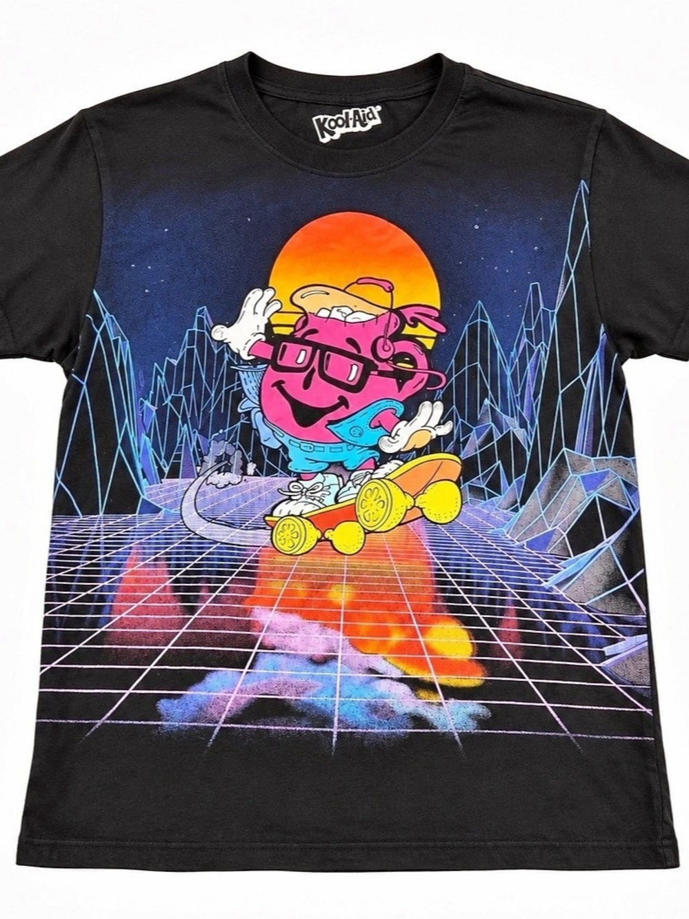Kool-Aid Man Vaporwave Skateboard Graphic T-Shirt Graphic Short Sleeve Tee in